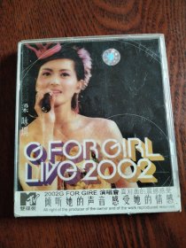 CD 梁咏琪2002年演唱会 盒装2碟 ，无歌词