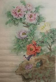 鸟语花香，现货66x132cm，云龙纤维纸上画，喜欢下单。包邮，自提，到付，都可。