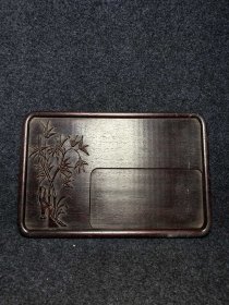 黑檀木雕刻精品茶盘