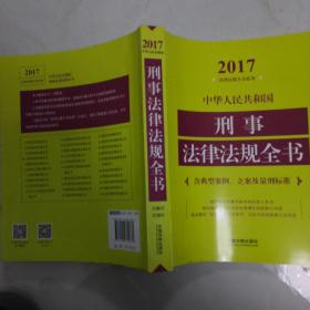 中华人民共和国刑事法律法规全书（含典型案例、立案及量刑标准）（2017年版）