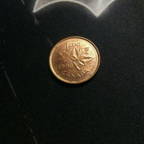 加拿大 硬币 1仙 1998年
