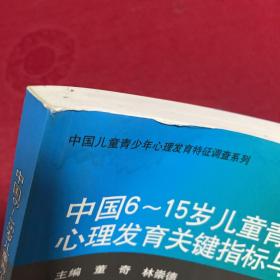 中国6～15岁儿童青少年心理发育关键指标与测评