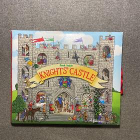 peep inside英文绘本 knights' castle骑士的城堡 立体书