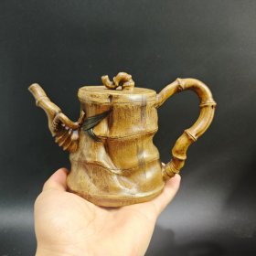 紫砂树桩壶