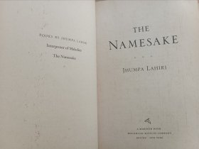 英文书 The Namesake: A Novel Paperback by Jhumpa Lahiri (Author)