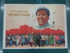 对开宣传画《毛泽东思想的阳光照亮无产阶级的道路》