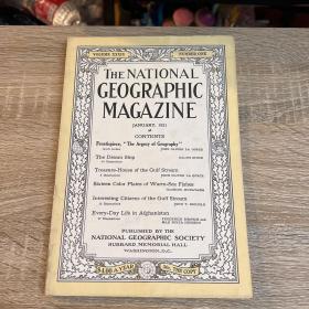 美国发货National Geographic 美国国家地理1921年1月帆船环球航行，迈阿密海洋鱼类，阿富汗，含插页C