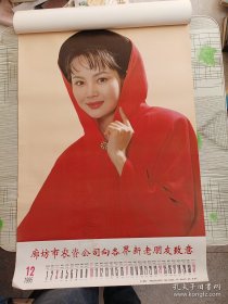 1995年挂历.明星影星名模美女.瞿颖高宝宝田岷谭小燕茹萍郑爽林小杰于慧等13张全.对开.