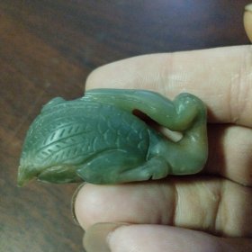 和田碧玉的一只仙鹤。