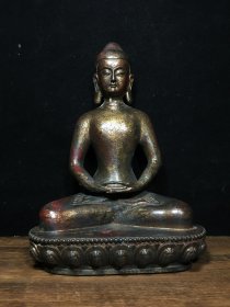 纯铜佛像摆件 尺寸：高26.5厘米长18.5厘米宽12厘米 重量：1980克