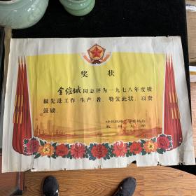 1979年，杭州大学，年度校级积极分子。大开少见