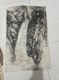 张宝珠山水画 1960年代师从黑伯龙，这就是期间的作品，有着浓重的黑伯龙的风格