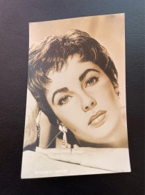 五十年代，好莱坞超级巨星伊丽莎白泰勒老照片。长13.5厘米，宽8.5厘米。29