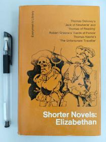 Everyman's Library No.824（人人文库，第824册）:  Shorter Novels:Elizabethan 《伊丽莎白时代的短篇小说》一册全，好品现货