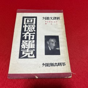 回忆布罗克 新译文丛刊