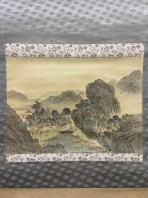 渡边华山，清代日本名家山水小品《溪山樵隐图》