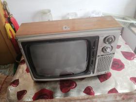 电视机  黑白  飞跃牌  老物件  14英寸   老电视机  显像管 上世纪70年代产品  木壳 名牌