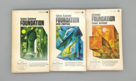 1951-53年版《阿西莫夫基地三部曲：基地·基地与帝国·第二基地》Foundation by Isaac Asimov（科幻小说）英文原版书