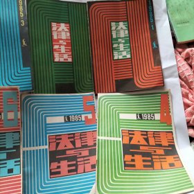 法律与生活 1984年8至12期。1985年1至6期8期共12期杂志合售