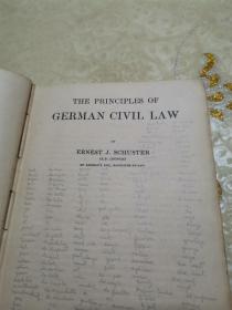 the principles of German civil law（德国民法原理英文原版，前面有一些页写有英文单词，看图片）