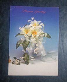 贺年卡 百合花