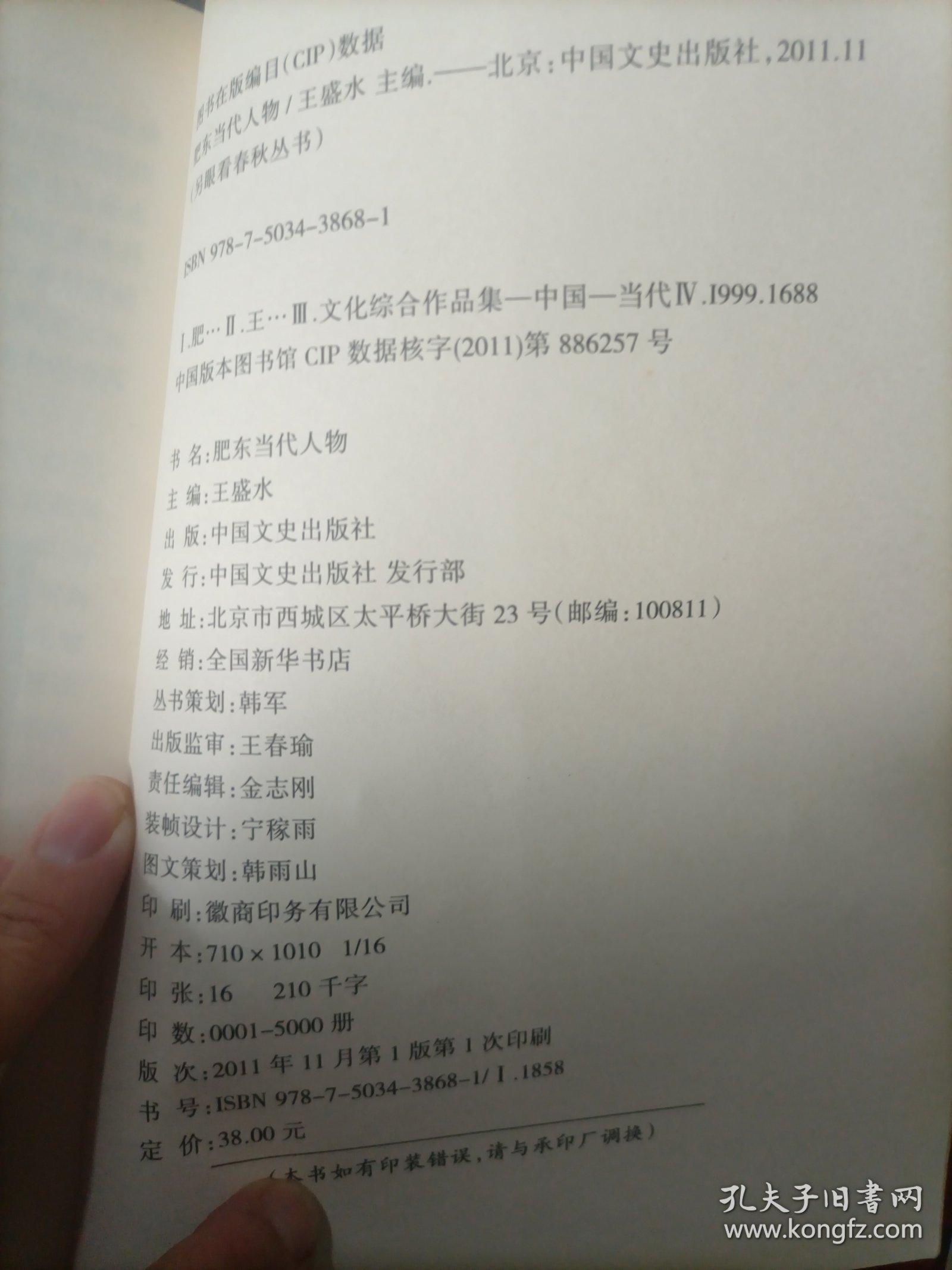 肥东当代人物【肥东文史资料第八辑】