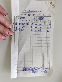 坎头药店商品调拨单（鱼肝油，人丹，虎骨酒）