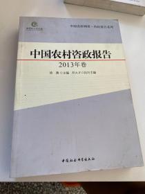 中国农村调查·咨政报告系列：中国农村咨政报告（2013年卷）