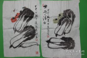手绘贵重发顺丰快递！2件合售！镜片！！精品国画心66+44厘米包纯手绘！东北房
