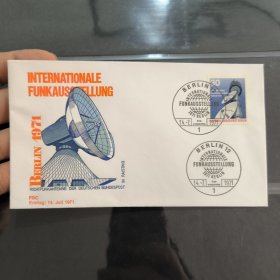 F4011西柏林邮票1971年国际广播电视展览·柏林 首日封 1全 如图