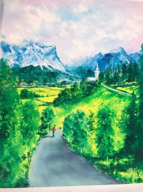 印象派画家刘长龙作品：手绘油画云南印象