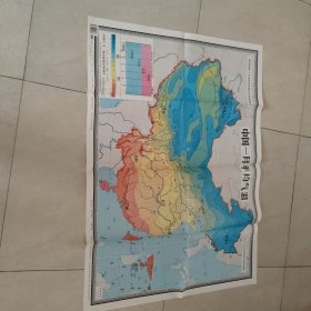 地理教学地图挂图，中国一月平均气温