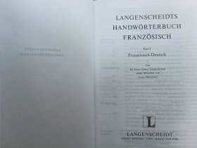 德文书 Langenscheidts Handwörterbuch Französisch von Ernst Erwin Lange-Kowal (Autor)