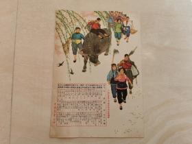 1964年中国青年社赠【年历 年画】一张  品相如图