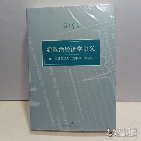 新政治经济学讲义：在中国思索正义、效率与公共选择