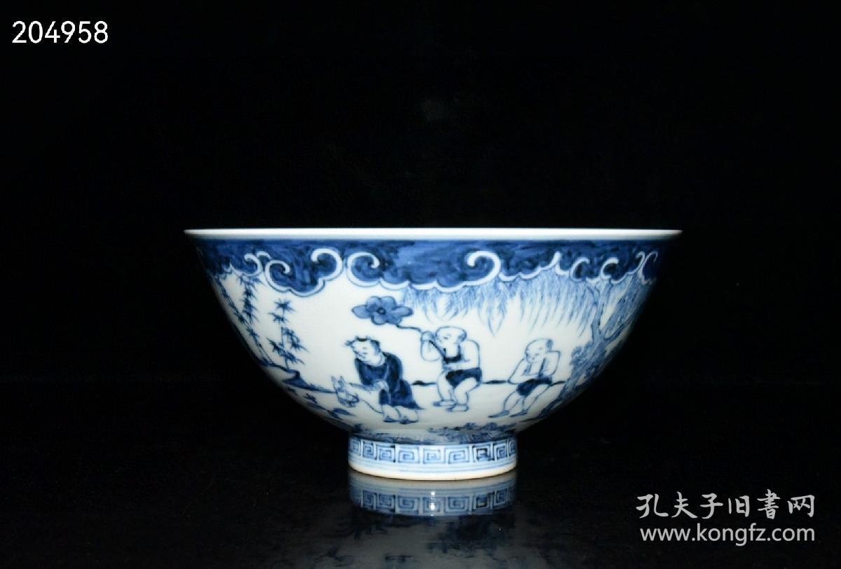 珍藏明代宣德青花婴戏图碗