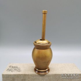 厚重铜器铜罐子长18厘米高10厘米