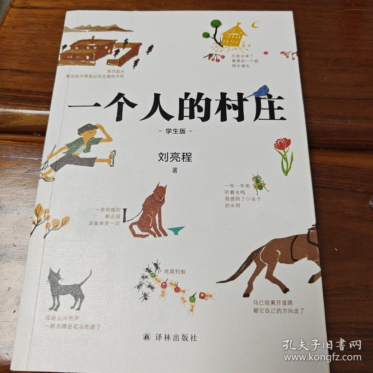 一个人的村庄（学生版）白岩松“写作训练课bi读书目”，入选全国各地语文教材和试卷