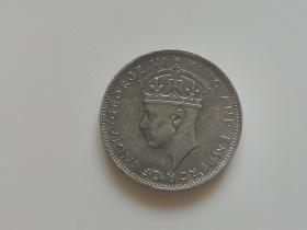 英国租借时期：1938年香港乔治六世一毫硬币（镍币）