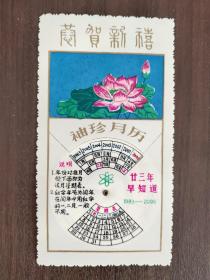 老塑料袖珍月历（1983-2005）