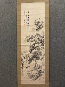 古筆山水图【村田香谷】（1831-1912） 幕末-明治时代画家，文人画家村田东圃之子，师从贯名海屋，三渡清国（中国），师从张子祥、胡公寿，在关西南画坛既有盛名