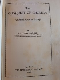 the conquest of cholera 霍乱的控制 1938年 民国古旧书