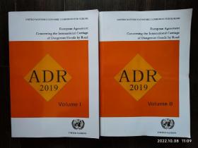 《ADR 2019 国际公路运输危险货物协议》[英文] 上下册