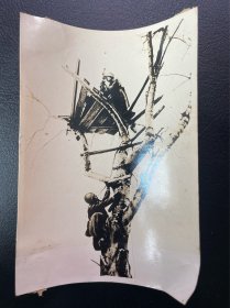 民国日军树上放哨银盐照片。长10.5厘米，宽7厘米。