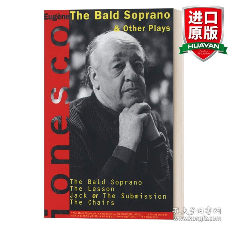 英文原版 The Bald Soprano and Other Plays 秃头歌女与其他戏剧 Eugene Ionesco 英文版 进口英语原版书籍