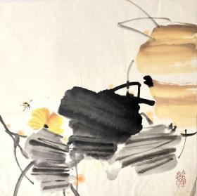 国画 花鸟蜜蜂小品147