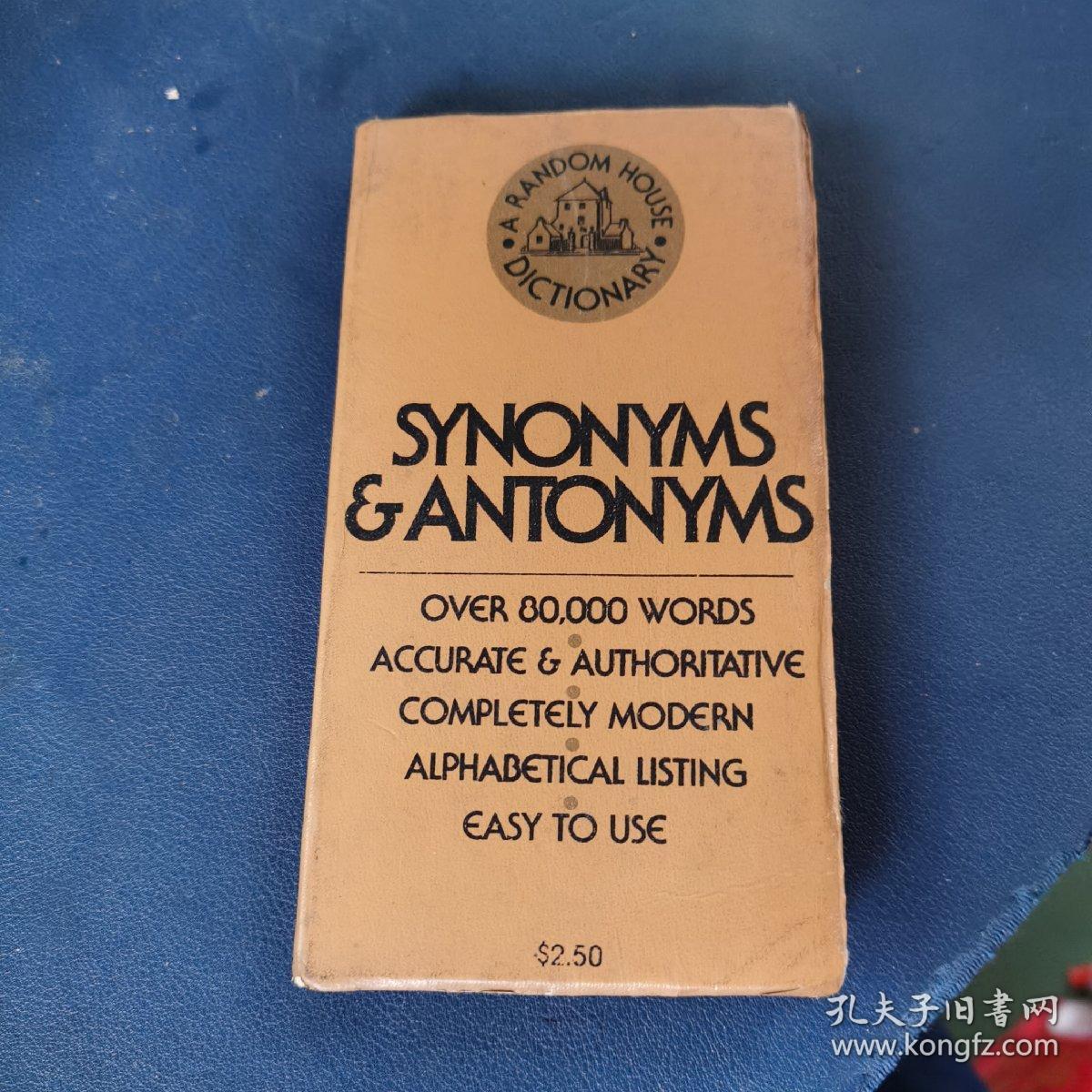 the random house dictionary of synonyms and antonyms