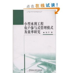 小型水利工程农户参与管理模式及效率研究