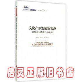 国务院发展研究中心研究丛书2015：文化产业发展新常态 改革实践·案例研究·政策建议