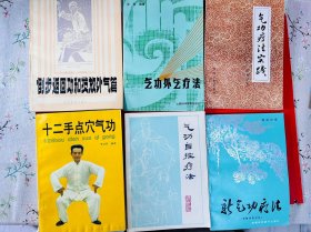 6本合售，气功疗法实践，气功外气疗法，新气功疗法，气功自控疗法，十二手点穴气功，倒步返回功和发放外气篇